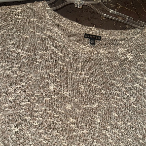 Express Gray and White Boxy Tunic Top - Picture 2 of 4